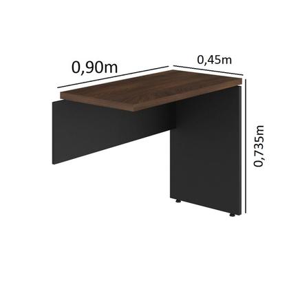 Imagem de Mesa Escrivaninha para computador e notebook AUXILIAR SIMPLES (YARIS 30mm) 0,90x0,45m WORKSTART MARSALA