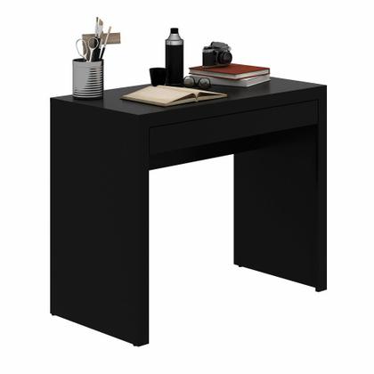 Imagem de Mesa Escrivaninha Para Computador Home Office 90 cm Com 1 Gaveta Escritório Preto