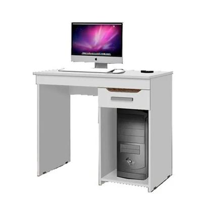 Imagem de Mesa Escrivaninha para Computador Quenia 90cm com 1 Gaveta - Branco
