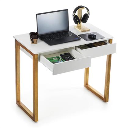 Imagem de Mesa Escrivaninha Para Estudo Com 2 Gavetas Mesinha Para Computador