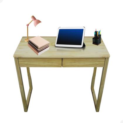 Imagem de Mesa Escrivaninha Para Estudo Com 2 Gavetas Mesinha Para Computador