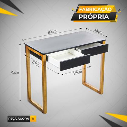 Imagem de Mesa Escrivaninha Para Estudo Com 2 Gavetas Mesinha Para Computador