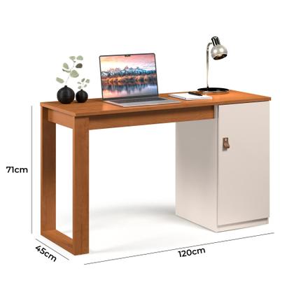 Imagem de Mesa Escrivaninha Para Home Office E Escritório Paris Estilo Moderno Com Porta Em Mdf