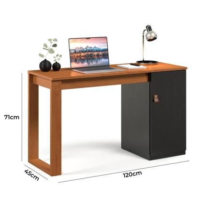 Imagem de Mesa Escrivaninha Para Home Office E Escritório Paris Estilo Moderno Com Porta Em Mdf