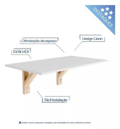 Imagem de Mesa Escrivaninha para Livros Computador ou Notebook Mdf