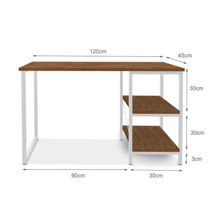 Imagem de Mesa Escrivaninha para Notebook Office Star 120cm com 2 Prateleiras - KLM