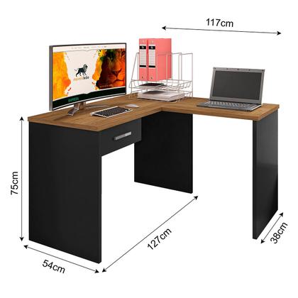 Imagem de Mesa Escrivaninha Parati L01 com Extensor e 1 Gaveta - Amarena Móveis