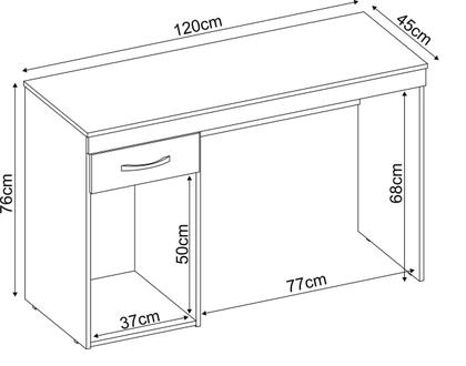 Imagem de Mesa Escrivaninha Quarto Escritório Estudo Trabalho Computador Notebook 1 Porta 1 Gaveta Vitória