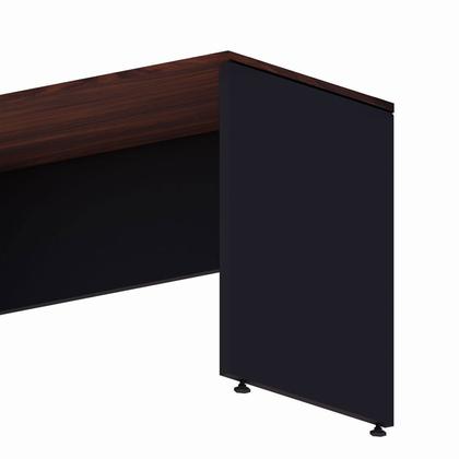 Imagem de Mesa Escrivaninha Retangular 120cm X 60cm Escritório Pé Painel com Passa Cabos Industrial Executive