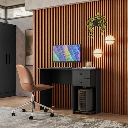 Imagem de Mesa Escrivaninha Workspace com 2 Gavetas -Preto - ÉdeCasaMóveis