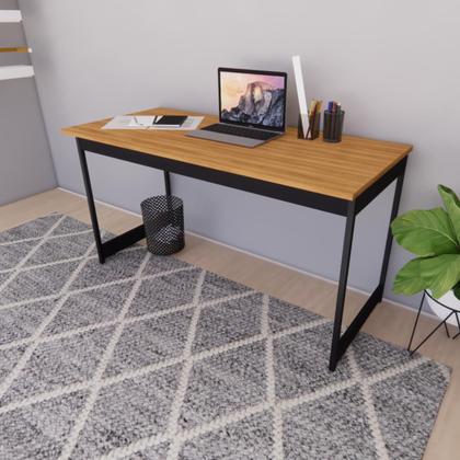 Imagem de Mesa Estilo Industrial Guto 1,35 Metros Escritório Escrivaninha Computador Camaleão