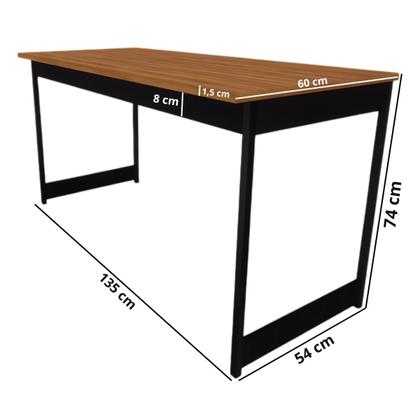 Imagem de Mesa Estilo Industrial Guto 1,35 Metros Escritório Escrivaninha Computador Camaleão