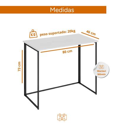 Imagem de Mesa Estudo Escritório Decorativo Dobrável Notebook Gamer Quarto Computador Simples