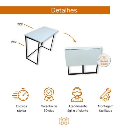 Imagem de Mesa Estudo Escritório Decorativo Dobrável Notebook Gamer Quarto Computador Simples