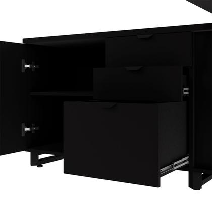 Imagem de Mesa Executiva 1,80m c/ Armário Lateral e Cx de Tomadas F5