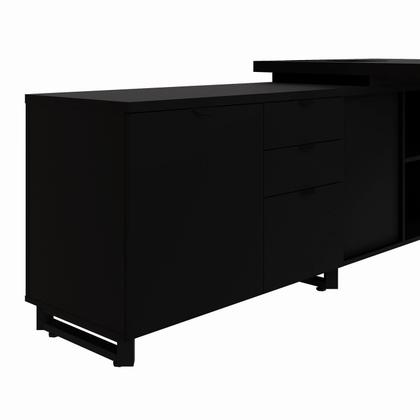 Imagem de Mesa Executiva 1,80m c/ Armário Lateral e Cx de Tomadas F5