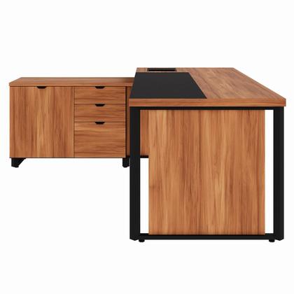 Imagem de Mesa Executiva 1,80m c/ Armário Lateral e Cx de Tomadas F5