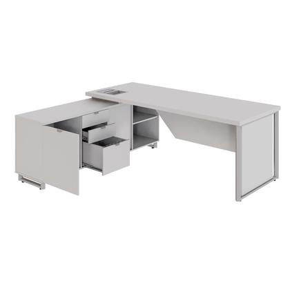 Imagem de Mesa Executiva 2,00m c/ Armário Lateral e Cx de Tomadas F5