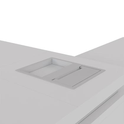 Imagem de Mesa Executiva 2,00m c/ Armário Lateral e Cx de Tomadas F5