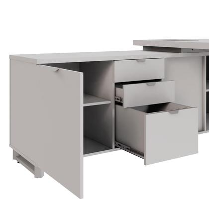 Imagem de Mesa Executiva 2,00m c/ Armário Lateral e Cx de Tomadas F5