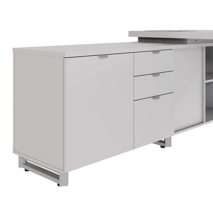 Imagem de Mesa Executiva 2,00m c/ Armário Lateral e Cx de Tomadas F5