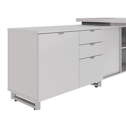 Imagem de Mesa Executiva 2,00m c/ Armário Lateral e Cx de Tomadas F5