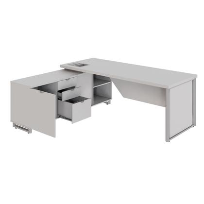 Imagem de Mesa Executiva 2,00m c/ Armário Lateral e Cx de Tomadas F5