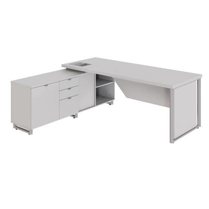 Imagem de Mesa Executiva 2,00m c/ Armário Lateral e Cx de Tomadas F5