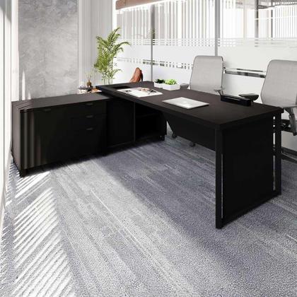 Imagem de Mesa Executiva 2,00m c/ Armário Lateral e Cx de Tomadas F5