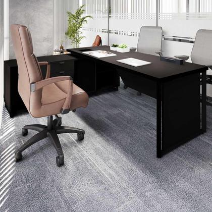 Imagem de Mesa Executiva 2,00m c/ Armário Lateral e Cx de Tomadas F5