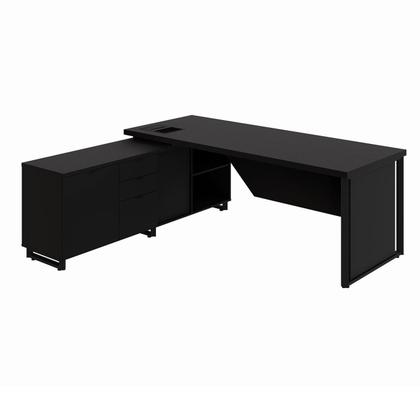 Imagem de Mesa Executiva 2,00m c/ Armário Lateral e Cx de Tomadas F5