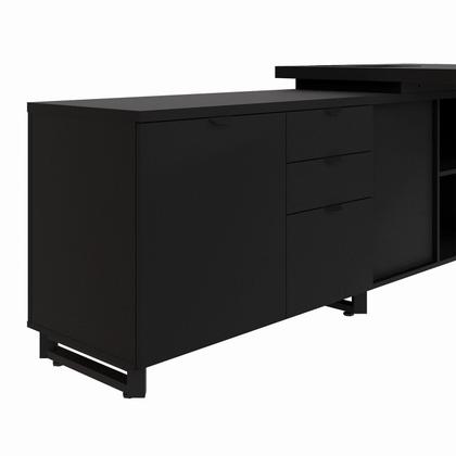 Imagem de Mesa Executiva 2,00m c/ Armário Lateral e Cx de Tomadas F5