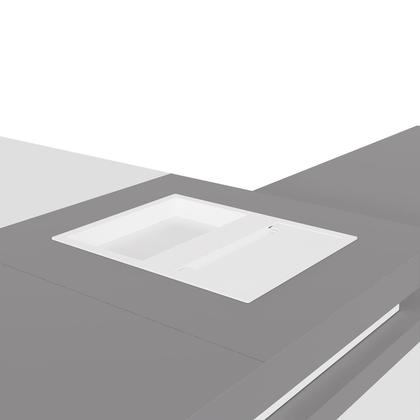 Imagem de Mesa Executiva 2,00m c/ Armário Lateral e Cx de Tomadas F5