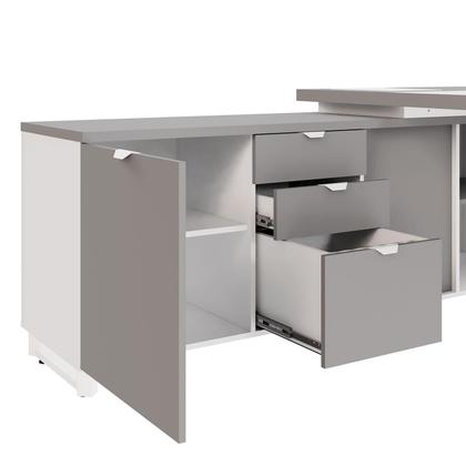 Imagem de Mesa Executiva 2,00m c/ Armário Lateral e Cx de Tomadas F5