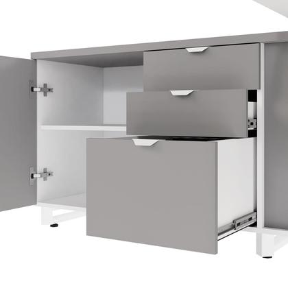 Imagem de Mesa Executiva 2,00m c/ Armário Lateral e Cx de Tomadas F5