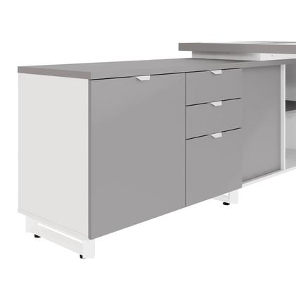 Imagem de Mesa Executiva 2,00m c/ Armário Lateral e Cx de Tomadas F5