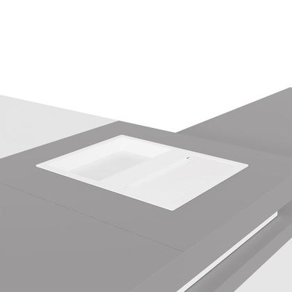 Imagem de Mesa Executiva 2,00m c/ Armário Lateral e Cx de Tomadas F5