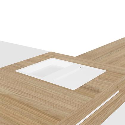 Imagem de Mesa Executiva 2,00m c/ Armário Lateral e Cx de Tomadas F5