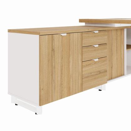 Imagem de Mesa Executiva 2,00m c/ Armário Lateral e Cx de Tomadas F5