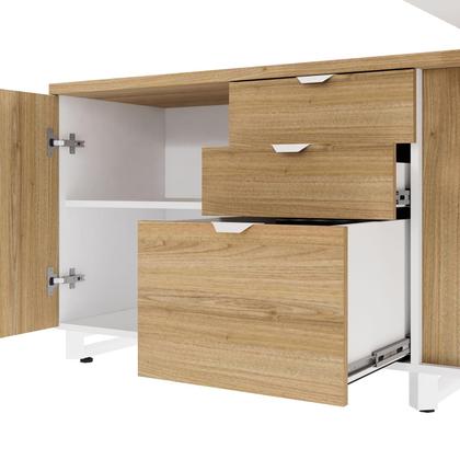 Imagem de Mesa Executiva 2,00m c/ Armário Lateral e Cx de Tomadas F5