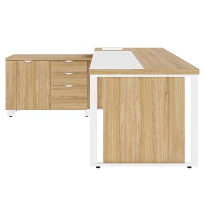 Imagem de Mesa Executiva 2,00m c/ Armário Lateral e Cx de Tomadas F5