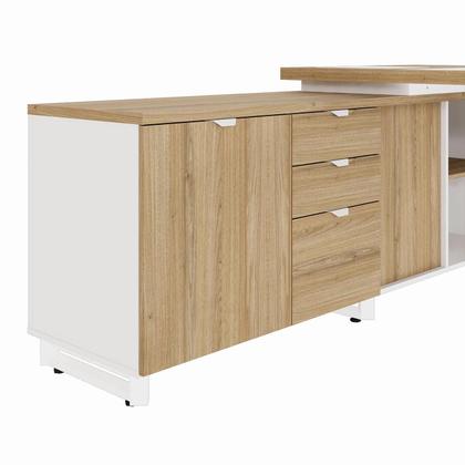 Imagem de Mesa Executiva 2,00m c/ Armário Lateral e Cx de Tomadas F5