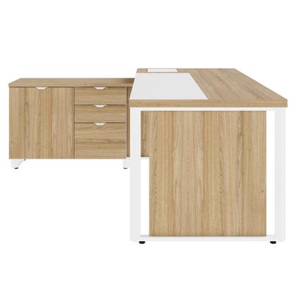 Imagem de Mesa Executiva 2,00m c/ Armário Lateral e Cx de Tomadas F5