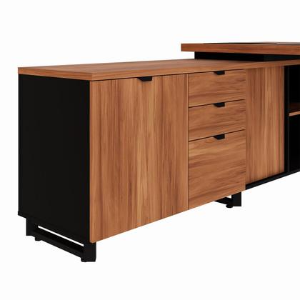 Imagem de Mesa Executiva 2,00m c/ Armário Lateral e Cx de Tomadas F5