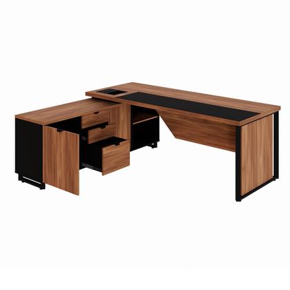 Imagem de Mesa Executiva 2,00m c/ Armário Lateral e Cx de Tomadas F5