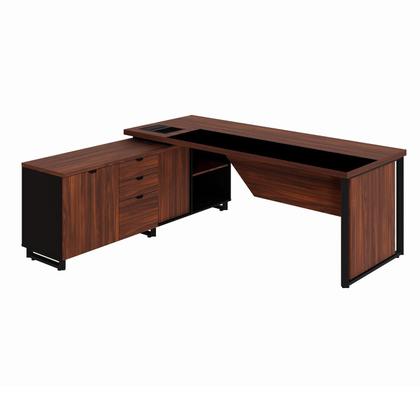 Imagem de Mesa Executiva 2,00m c/ Armário Lateral e Cx de Tomadas F5