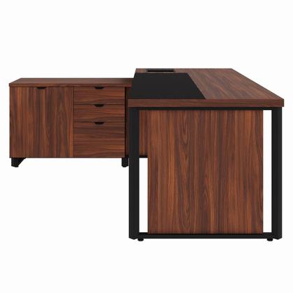 Imagem de Mesa Executiva 2,00m c/ Armário Lateral e Cx de Tomadas F5