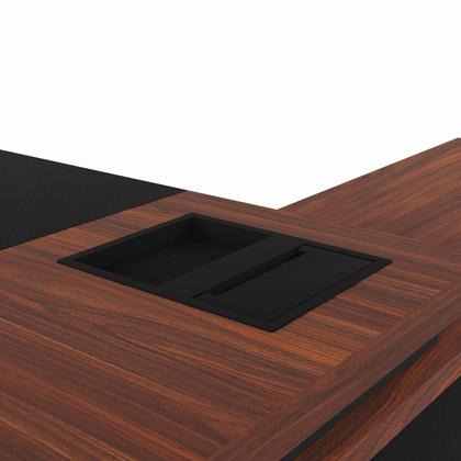 Imagem de Mesa Executiva 2,00m c/ Armário Lateral e Cx de Tomadas F5