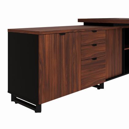 Imagem de Mesa Executiva 2,00m c/ Armário Lateral e Cx de Tomadas F5