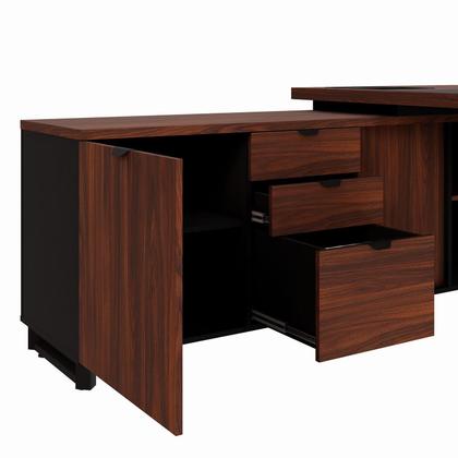 Imagem de Mesa Executiva 2,00m c/ Armário Lateral e Cx de Tomadas F5